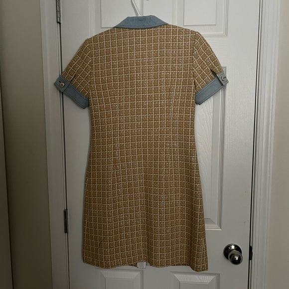 NWT Sandro Denim Tweed Yellow Dress - 38 - Picture 10 of 10